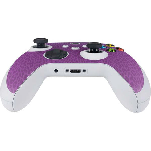 Cheetah Print Purple and Blue Xbox Series S Controller Skin